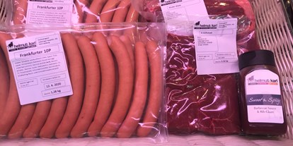 Händler - regionale Produkte aus: Fleisch - Antenne Salzburg Lieferbox € 50,-- 
Abholung und Zustellung möglich - Dorfmetzgerei Helmut KARL