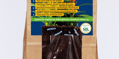 Händler - Produkt-Kategorie: Haus und Garten - Wien - LITE-STRIPS - Die biologische Wasserspeicher Bio1 sind 100 % biologisch abbaubare wurzelnahe Wasserspeichervliese in Streifenform zum Einmischen in die Erde. - Lite-Soil Gmbh
