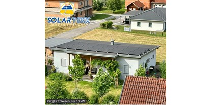 Händler - 100 % steuerpflichtig in Österreich - Steiermark - Projekt Wesenufer - 10kWp PV-Anlage, Trina Fullblack Module, Kostal Plenticore Plus 10 G2, SL-Rack Ost/West Flachdachsystem - SOLARTEKK - photovoltaik