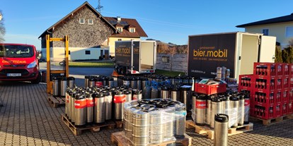 Händler - Obertrum am See - Zurückschreiben im Lager vom Stefanieball Seekirchen - bier.mobil Getränkehandel