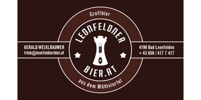 Händler - Produkt-Kategorie: Kaffee und Tee - Oberösterreich - Firmenschild - Leonfeldnerbier.at - Logo - Leonfeldner Bier