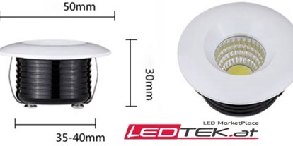 Händler - Produkt-Kategorie: Elektronik und Technik - Oberösterreich - 3W LED Einbauleuchte MiNi COB - Ledtek.at