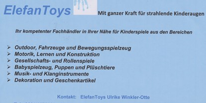 Händler - Produkt-Kategorie: Spielwaren - Steiermark - Unser Sortiment im Überblick - ElefanToys Ulrike Winkler-Otte