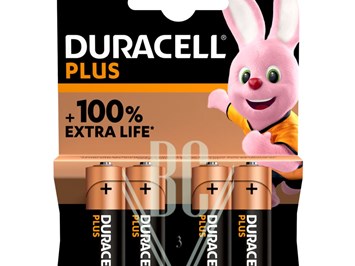 BestCommerce BCV e.U. Produkt-Beispiele Duracell Plus Batterie AA Mignon LR6 MN1500, 4er Pack