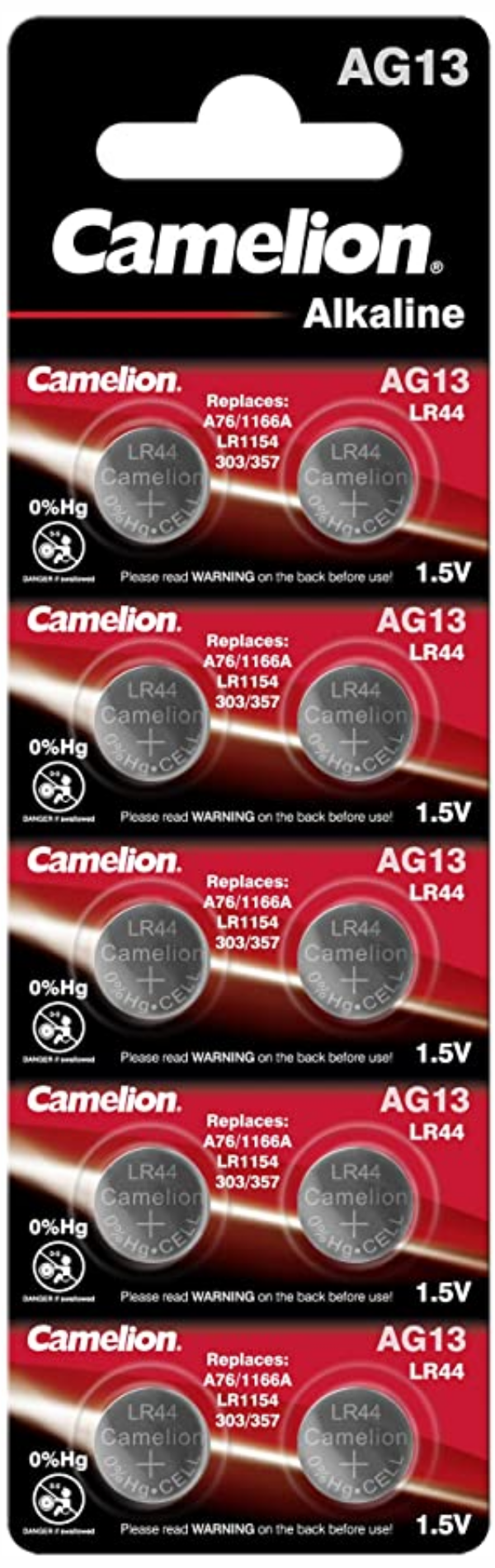 BestCommerce BCV e.U. Produkt-Beispiele Camelion Knopfzellenbatterie AG13 LR44 LR1154 303 357, 10er Pack